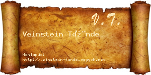 Veinstein Tünde névjegykártya